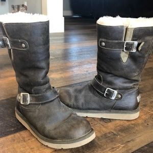 Ugg Australia brushed leather super warm boots